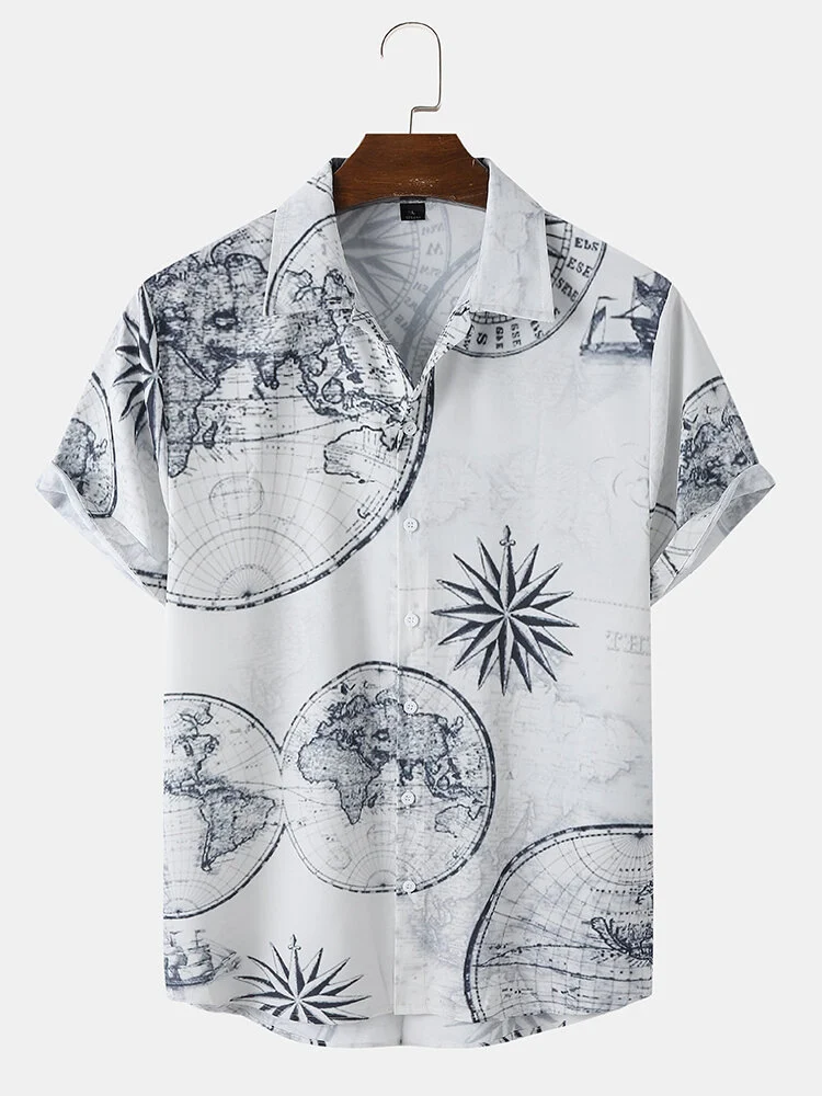 Men's Summer Casual Printed Hawaiian Shirt Vacation Seaside Lightweight Breathable Comfortable Beachwear Perfect for War — photo 9