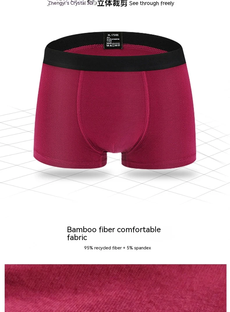 Cuecas boxer masculinas Calcinhas adolescentes Fibra de bambu Shorts respiráveis Treino Conforto e liberdade de movimento — foto 5