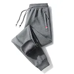Calças de moletom masculinas de algodão, folgadas e com pernas retas. Conforto e estilo casual para o dia a dia. Perfeitas para relaxar. — foto 5