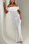 Women's Chest-wrapped Off-shoulder Lace Dress, a backless design for a stunning look, perfect for parties and special oc — photo 2