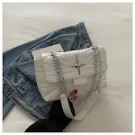 Bolsa crossbody casual com bordado, textura de diamante e fio colorido, para ombro ou sob o braço, perfeita para uso diário e elegante. — foto 13