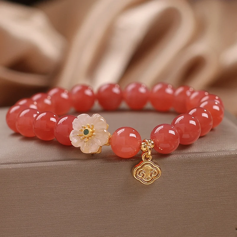 Pulseira de Ágata Yanyuan Natural Feminina Design de Interesse Especial Joia Elegante Pedras Preciosas para bem-estar e estilo sofisticado — foto 10