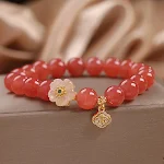 Pulseira de Ágata Yanyuan Natural Feminina Design de Interesse Especial Joia Elegante Pedras Preciosas para bem-estar e estilo sofisticado — foto 10