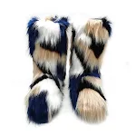 Botas de neve de pelúcia femininas plus size, cor lisa, botas médias femininas, perfeitas para o inverno, quentes e estilosas. — foto 7