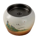 Household Ceramic Tea Utensil Wash Barrel with Lid. Cleans Tea Residue Effectively. A practical and stylish addition to — photo 2