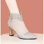 Women's Mid Heel Chunky Heel Back Zipper Shoes offer comfort and style, perfect for everyday wear or dressing up any out — photo 6