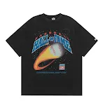 Camiseta masculina de manga curta Flame Baseball estampada, lavada. Conforto e estilo para o dia a dia e momentos de lazer no verão. — foto 10