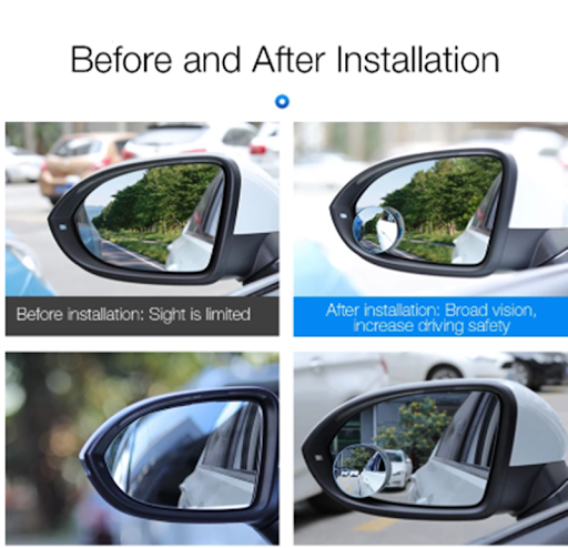 Title 5, Car Rearview Mirror Small Round Mirror for Reve...