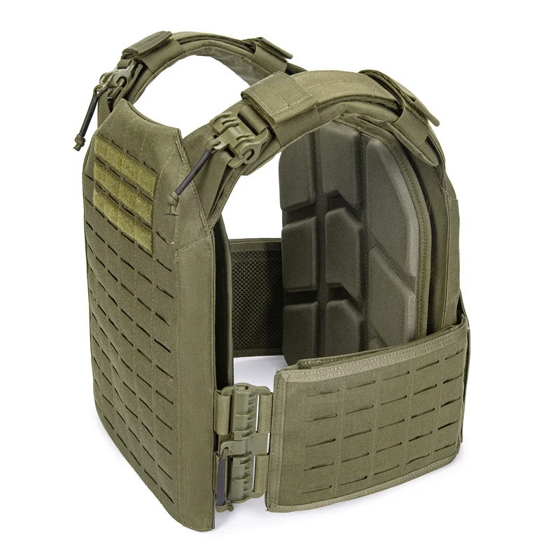 Title 1, Tactical vest with built-in crash pad, breathab...