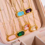 Colar Feminino com Incrustações de Turquesa Joia Elegante para Mulheres Acessório Sofisticado Design Único Perfeito para Presentear — foto 11