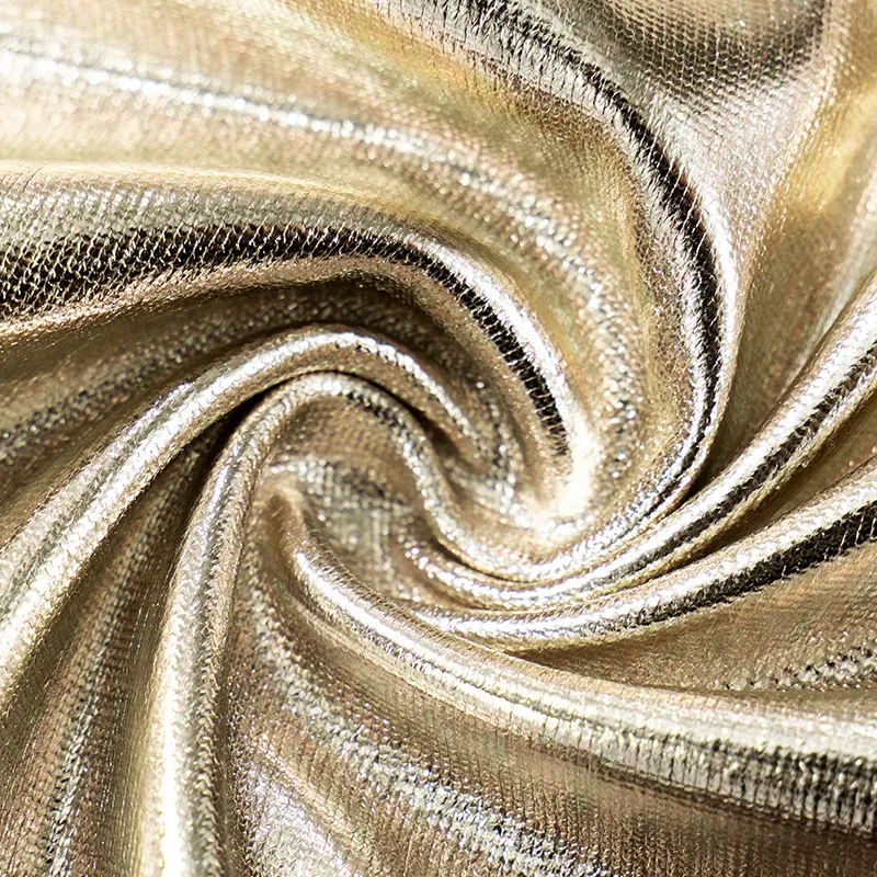 Title 15, Bow Shoulder Metallic Tight Dress