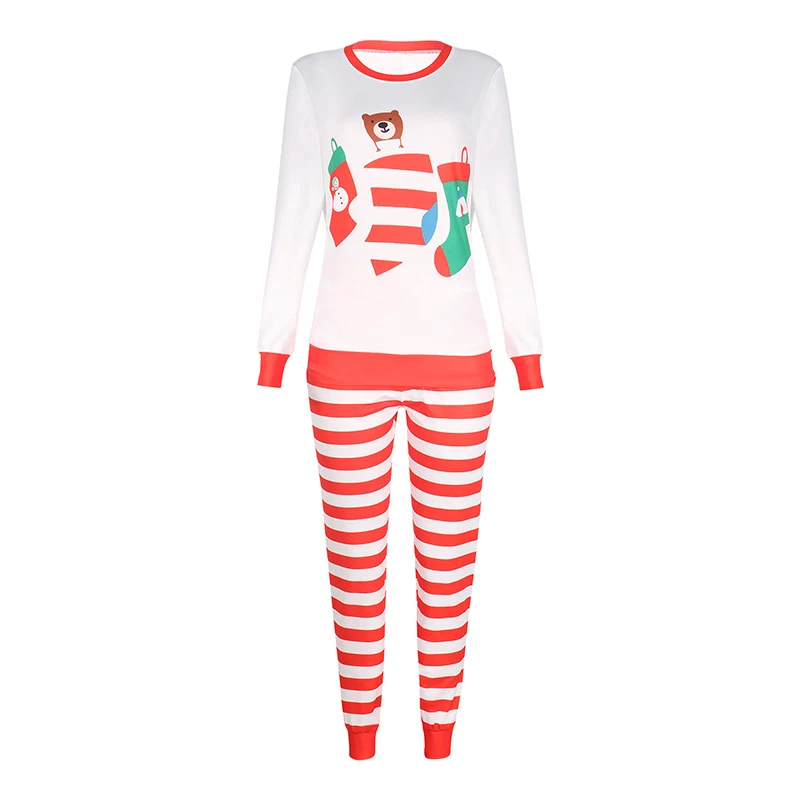 Striped Printed Long Sleeves Home Leisure Parent-child Suit Enjoy matching comfort and style with your loved ones Perfec — photo 1