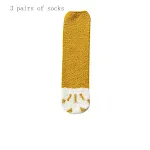 Calcetines de pata de gato coral grueso para mujer, cálidos y adorables. Suave vellón para pies cómodos y felices. Perfectos para el hogar y regalo. — foto 2