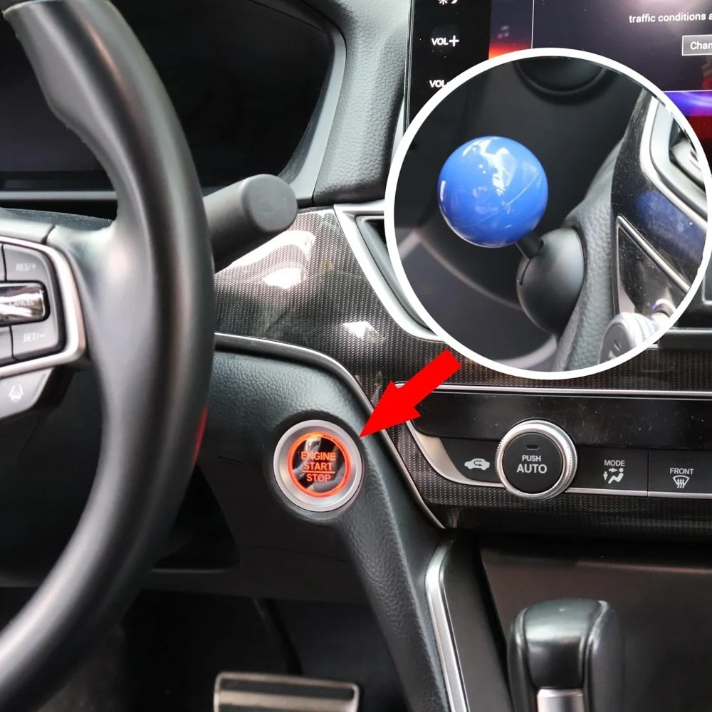 All-metal ball rod car one-key start button starting cover provides easy and stylish vehicle ignition. Enhances car's ae — photo 12