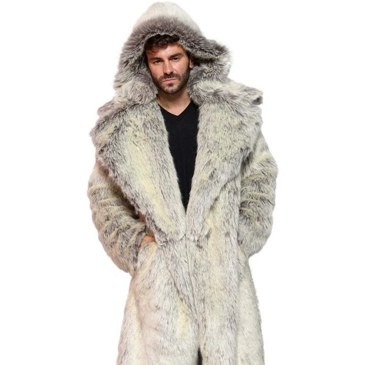 Title 3, Mens Fur Coat Loose Casual Warmth, perfect for...
