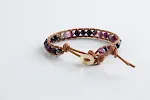 Pulseira de ágata listrada roxa — foto 2