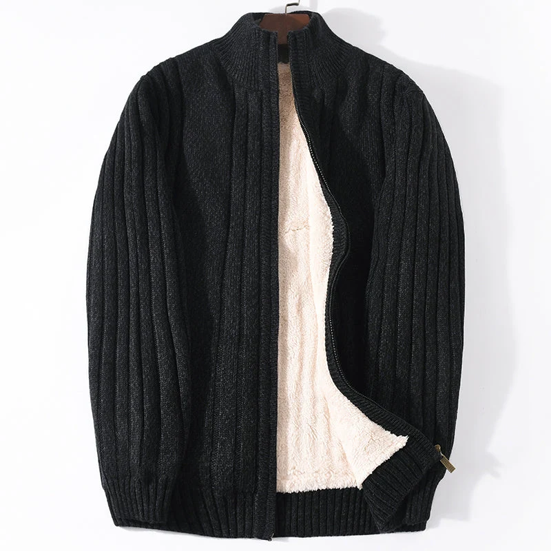 Title 4, Thickened And Fleeced Mens Sweater Jacket Stan...