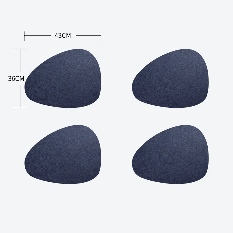 4 Pieces Leather Placemats Waterproof and Oil Proof Heat Insulation Pads Table Mats, Protect Your Dining Table with Styl — photo 26