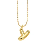 Colar com pingente de 26 letras inglesas, banhado a ouro, hip hop, corrente de clavícula, acessório unissex, perfeito para um visual moderno e estiloso. — foto 33