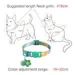 Floral Cat Collar Colorful Flower Pendant Necklace Safety Breakaway Quick Release Flowers Cat Collar with Bells Cat Acce — photo 2
