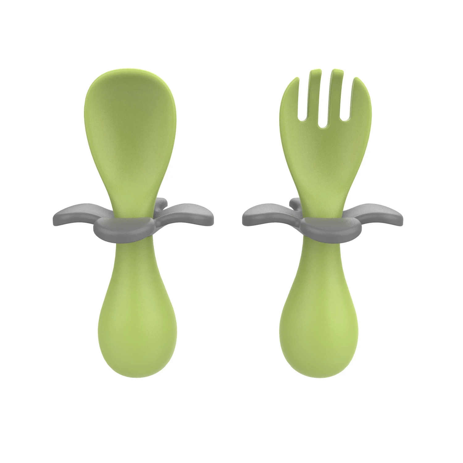 Title 3, Baby Eating Training Portable Fork and Spoon. E...