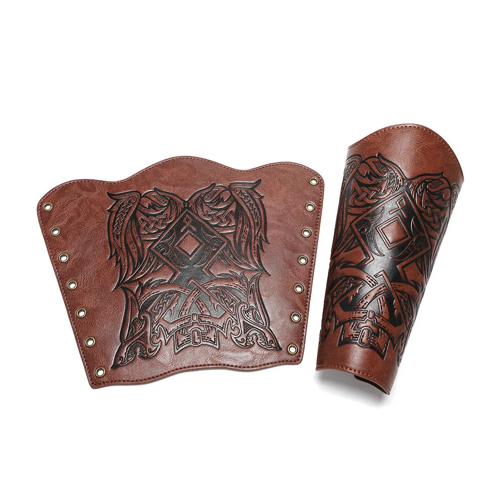 Title 21, Nordic Viking Embossed Wristband COSPLAY Prop A...