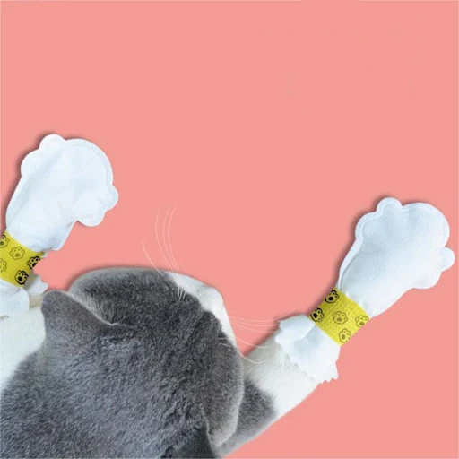 8pcs White Pet Shoes Protective Non-woven Fabric Pet Disposable Shoe Covers Dog Foot Cover For Outdoor Activities of Pet — photo 2