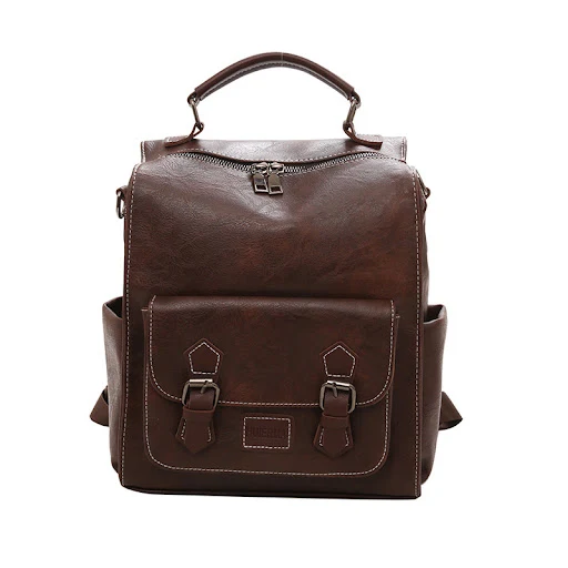 Title 1, Large-Capacity College Style Retro Backpack for...