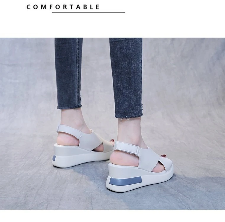 Title 22, Womens Casual Peep Toe Platform Wedge Sandals,...