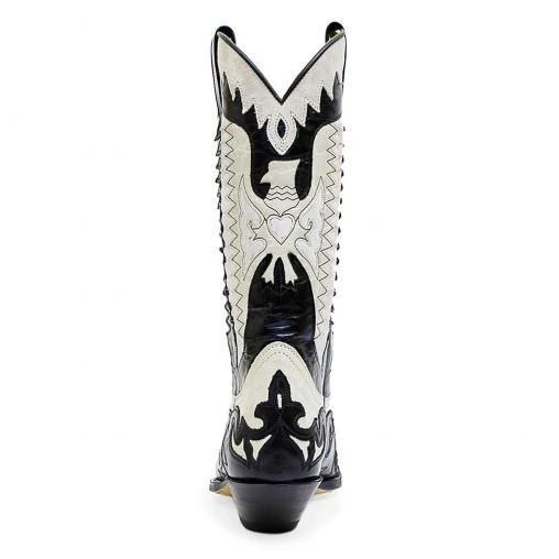 Title 3, Botas masculinas versáteis em preto e branco, m...