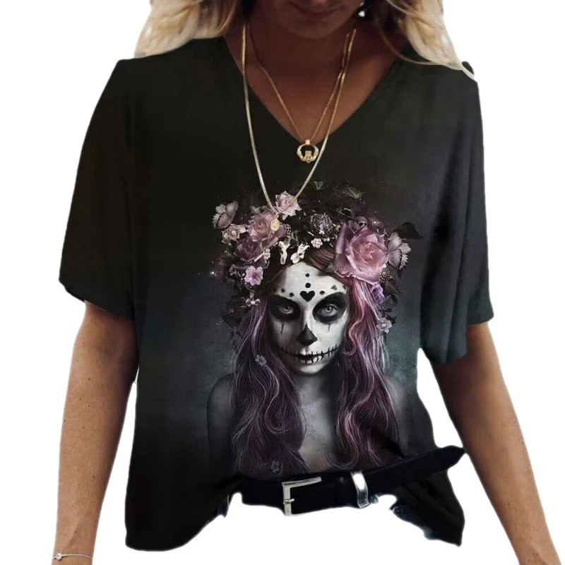 Camiseta casual versátil com decote em V — foto 2