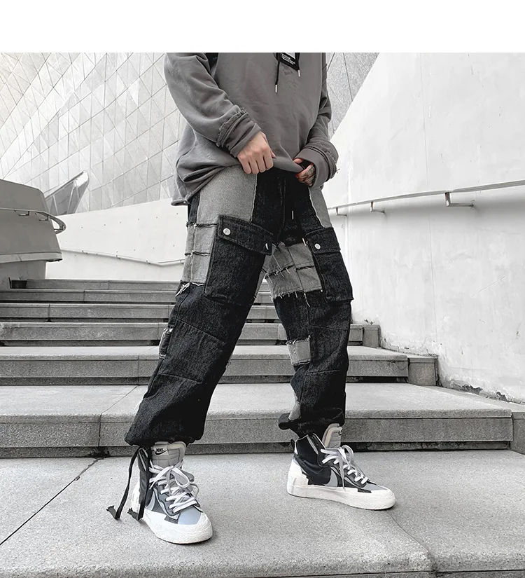 Title 9, Fringed Patch Lounge Pants Jeans Wide Leg for u...