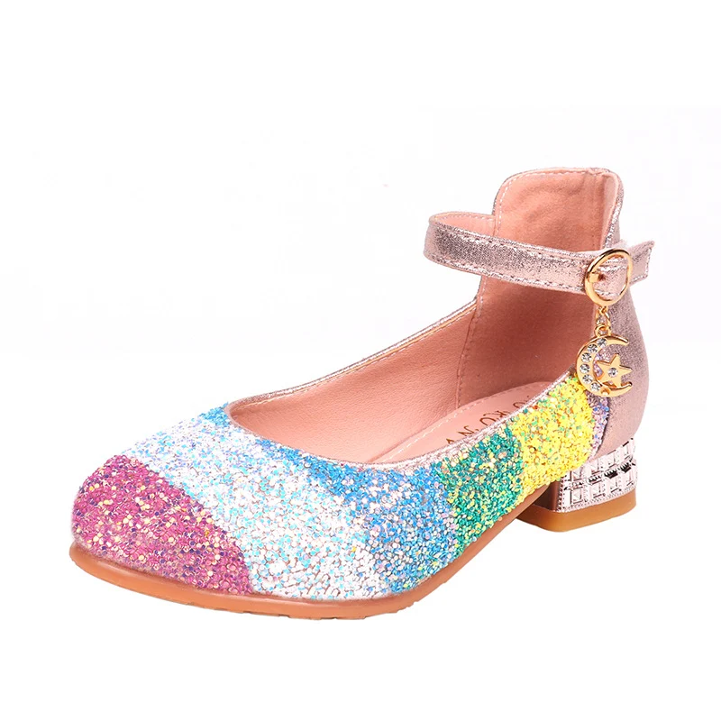Rainbow Children's Crystal High Heels. Sparkling high heels for little ones. Add a touch of magic and elegance to specia — photo 1