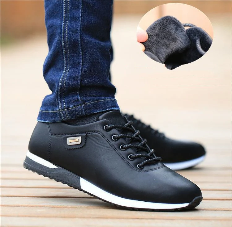 Title 1, Męskie Buty Codzienne Skórzane w Koreańskim Sty...