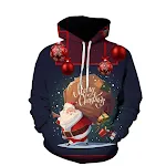 Moletom com capuz estampado de Natal para homens e mulheres, confortável e estiloso, perfeito para presentear e celebrar as festas. — foto 1