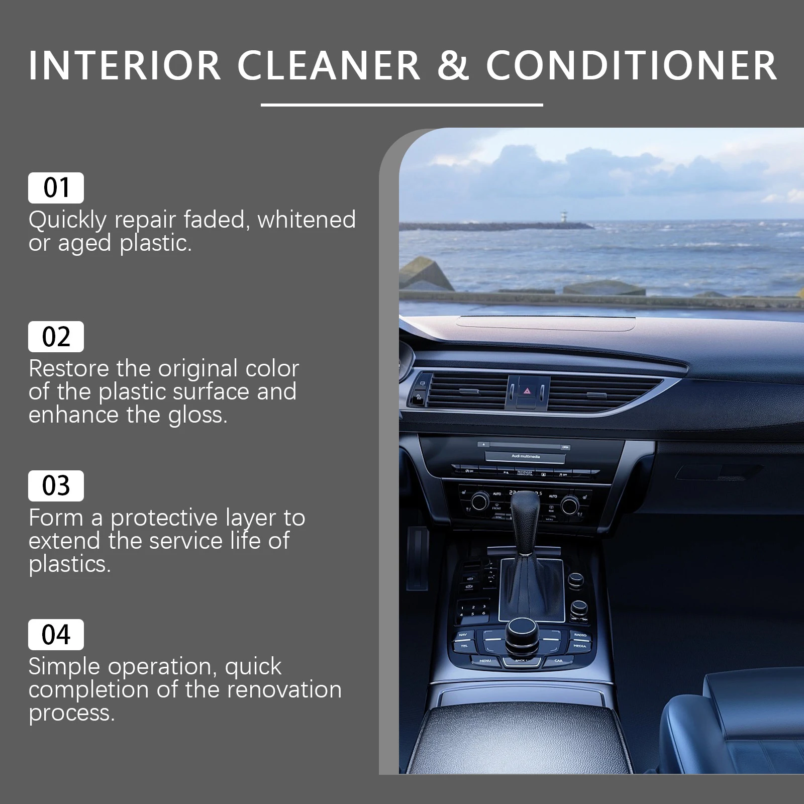 Car Plastic Renovation Agent Cleaning and Decontamination Cleans, restores, and protects your car's plastic surfaces, re — photo 1