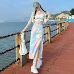 Saia Jeans Macaron Degradê Feminina para um Visual Moderno. Combina com tudo, perfeita para diversas ocasiões. Destaque-se com esta saia incrível. — foto 8