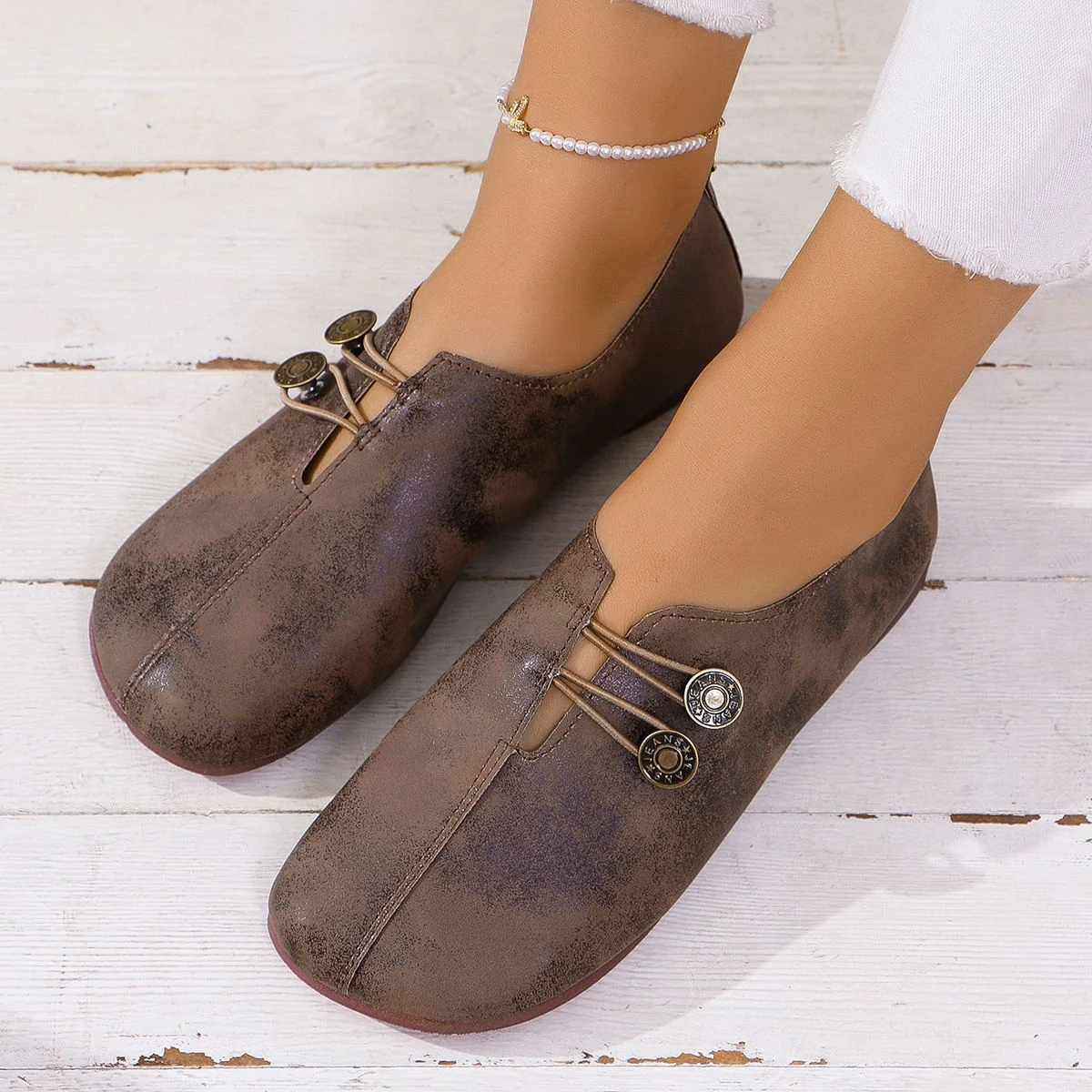 Title 4, Summer Low-cut Slip-on Shoes for Plus Size Wome...