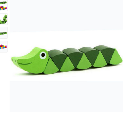 Montessori Educational Wooden Toys Colorful Caterpillars Kid Finger Dexterity Exercises Creature Developmental Blocks — photo 1