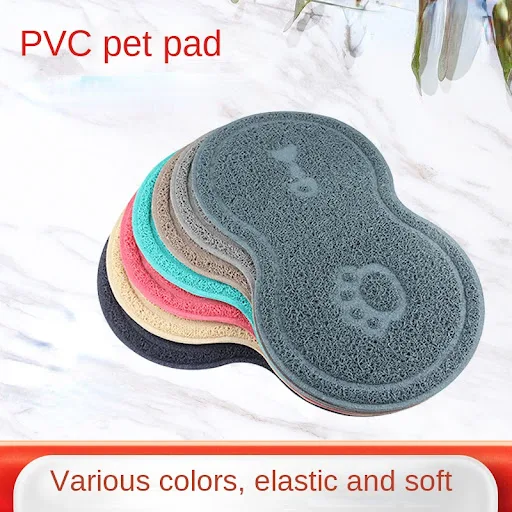 Cloud Shape Pet Cat Dog Feeding Mat Pad Solid Paw Fishbone Pattern Dish Bowl Antislip Placemat Easy Washing Pet Accessor — photo 1
