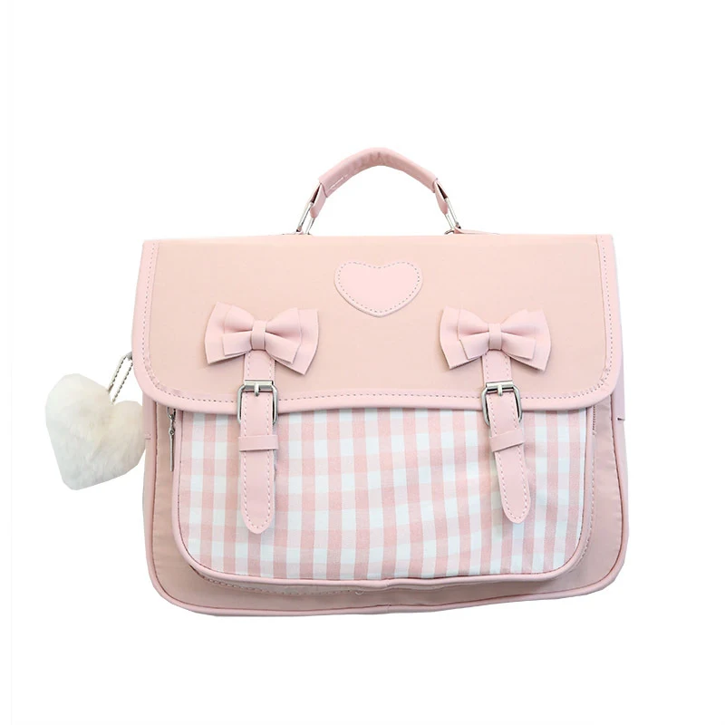 Title 4, Mochila xadrez estilo britânico para meninas, i...