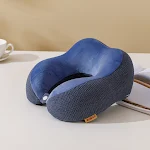 Travesseiro U de Espuma Viscoelástica com Retorno Lento para Viagem e Descanso. Tecido em Mesh para Proteção do Pescoço — foto 23