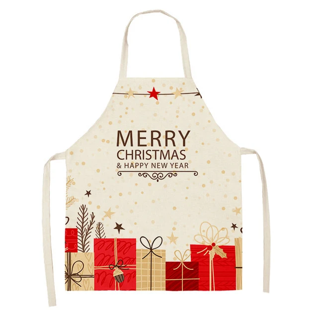 Christmas Cotton and Linen Apron for cooking and baking. Protects clothing, easy to clean, breathable, and festive desig — photo 8