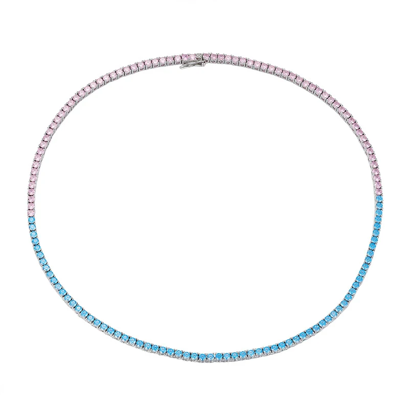 Corrente de tênis versátil com acessórios e diamantes completos, estilo cubano, perfeita para adicionar brilho e sofisticação ao seu visual. — foto 1