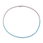 Corrente de tênis versátil com acessórios e diamantes completos, estilo cubano, perfeita para adicionar brilho e sofisticação ao seu visual. — foto 1