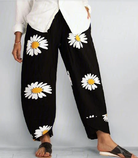 Title 2, Printed Casual Womens Cropped Trousers offer c...