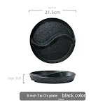 8 Inch Black Color Plate