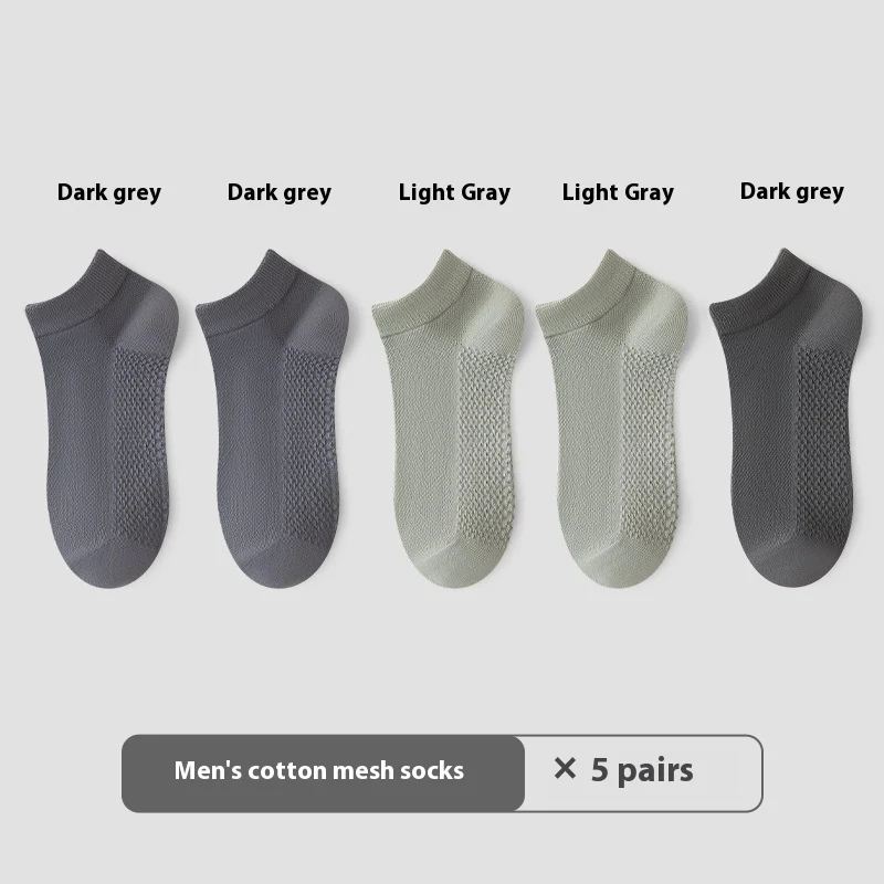Herren Baumwoll-Anti-Pilling-Socken, unsichtbar, geruchshemmend und schweißabsorbierend. Enge Mesh-Bootssocken. Bequem und atmungsaktiv. — foto 8