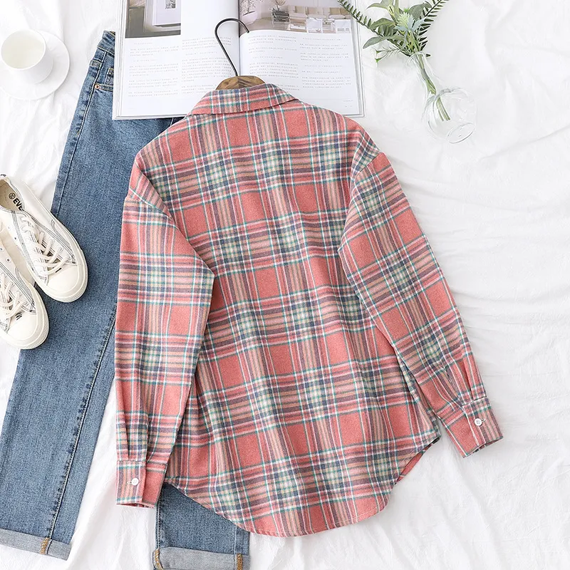 Plaid Shirt Women's Design Sense Niche Outdoor Wear — photo 7