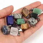 5 Acessórios de pingentes de pedra irregular multicoloridos, ideais para um visual único e cheio de estilo. — foto 20